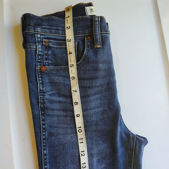 Madewell women's 10" high-rise skinny blue stretch denim jeans sz 26. - Picture 16 of 16